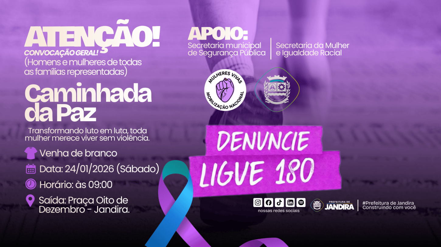 Jandira se une em Caminhada da Paz pelo fim da violência contra a mulher