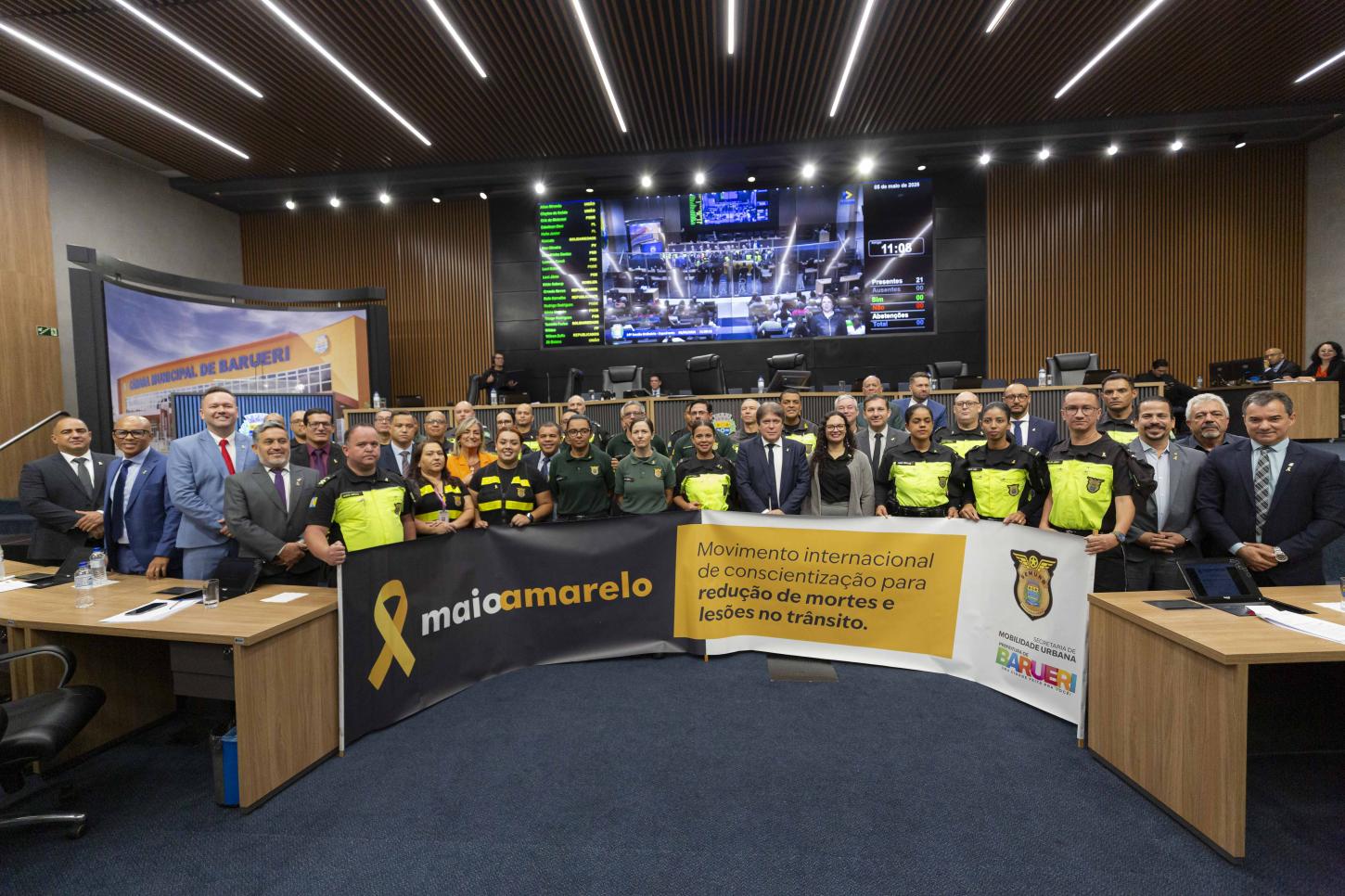 Secretaria de Mobilidade lança na Câmara campanha Maio Amarelo